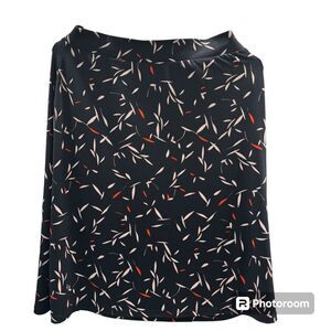 Philosophy b Republic Blue Pink Knee Length Skirt Floral Office Workwear Casual